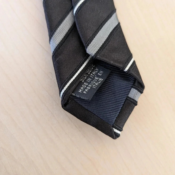 🇮🇹CANALI black striped tie - Picture 7 of 10